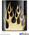 Sony PS3 Skin - Metal Flames Yellow