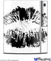Sony PS3 Skin - Big Kiss Black on White