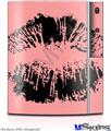 Sony PS3 Skin - Big Kiss Black on Pink