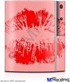 Sony PS3 Skin - Big Kiss Red on Pink