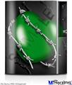Sony PS3 Skin - Barbwire Heart Green