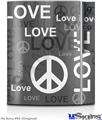 Sony PS3 Skin - Love and Peace Gray