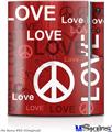 Sony PS3 Skin - Love and Peace Red