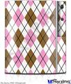 Sony PS3 Skin - Argyle Pink and Brown