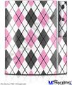 Sony PS3 Skin - Argyle Pink and Gray