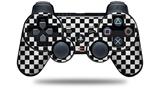 Sony PS3 Controller Decal Style Skin - Checkered Canvas Black and White (CONTROLLER NOT INCLUDED)
