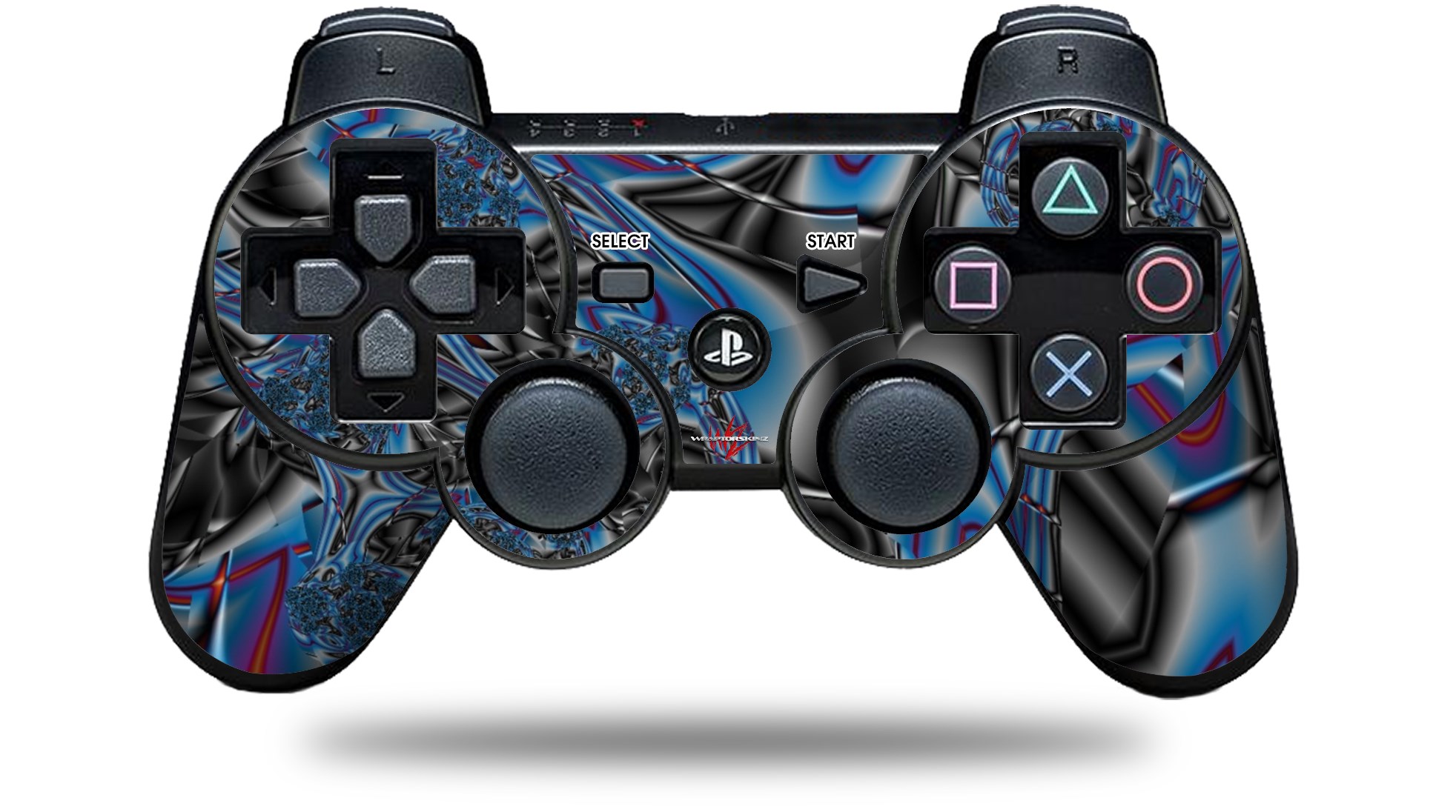 Sony PS3 Controller Decal Style Skin Broken Plastic (CONTROLLER SOLD