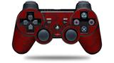 Sony PS3 Controller Decal Style Skin - Folder Doodles Red Dark (CONTROLLER NOT INCLUDED)