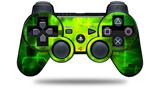 Sony PS3 Controller Decal Style Skin - Cubic Shards Green (CONTROLLER NOT INCLUDED)