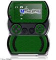 Carbon Fiber Green - Decal Style Skins (fits Sony PSPgo)