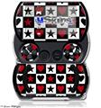 Hearts and Stars Red - Decal Style Skins (fits Sony PSPgo)