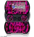 Pink Distressed Leopard - Decal Style Skins (fits Sony PSPgo)