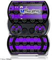 Skull Stripes Purple - Decal Style Skins (fits Sony PSPgo)