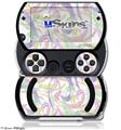 Neon Swoosh on White - Decal Style Skins (fits Sony PSPgo)