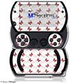 Pastel Butterflies Red on White - Decal Style Skins (fits Sony PSPgo)