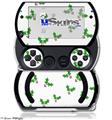 Holly Leaves on White - Decal Style Skins (fits Sony PSPgo)