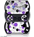Lots of Dots Purple on White - Decal Style Skins (fits Sony PSPgo)
