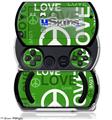 Love and Peace Green - Decal Style Skins (fits Sony PSPgo)