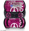 Love and Peace Hot Pink - Decal Style Skins (fits Sony PSPgo)