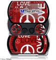 Love and Peace Red - Decal Style Skins (fits Sony PSPgo)