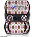 Argyle Pink and Brown - Decal Style Skins (fits Sony PSPgo)
