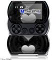 Glass Heart Grunge Gray - Decal Style Skins (fits Sony PSPgo)