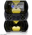 Glass Heart Grunge Yellow - Decal Style Skins (fits Sony PSPgo)