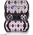 Argyle Pink and Gray - Decal Style Skins (fits Sony PSPgo)
