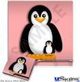 Decal Skin compatible with Sony PS3 Slim Penguins on Pink