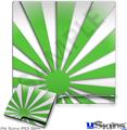 Decal Skin compatible with Sony PS3 Slim Rising Sun Japanese Green