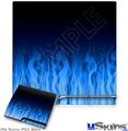 Decal Skin compatible with Sony PS3 Slim Fire Flames Blue