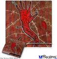 Decal Skin compatible with Sony PS3 Slim Red Right Hand