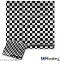Decal Skin compatible with Sony PS3 Slim Checkered Canvas Black and White
