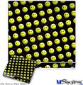 Decal Skin compatible with Sony PS3 Slim Smileys on Black
