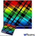 Decal Skin compatible with Sony PS3 Slim Rainbow Plaid