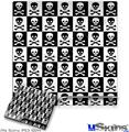 Decal Skin compatible with Sony PS3 Slim Skull Checkerboard
