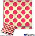 Decal Skin compatible with Sony PS3 Slim Kearas Polka Dots Pink On Cream