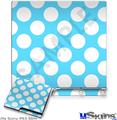 Decal Skin compatible with Sony PS3 Slim Kearas Polka Dots White And Blue