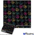 Decal Skin compatible with Sony PS3 Slim Kearas Peace Signs Black