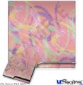 Decal Skin compatible with Sony PS3 Slim Neon Swoosh on Pink