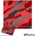 Decal Skin compatible with Sony PS3 Slim Camouflage Red