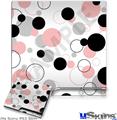Decal Skin compatible with Sony PS3 Slim Lots of Dots Pink on White