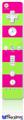 Wii Remote Controller Face ONLY Skin - Psycho Stripes Neon Green and Hot Pink