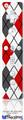 Wii Remote Controller Face ONLY Skin - Argyle Red and Gray