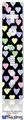 Wii Remote Controller Face ONLY Skin - Pastel Hearts on Black
