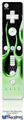 Wii Remote Controller Face ONLY Skin - Metal Flames Green