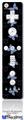 Wii Remote Controller Face ONLY Skin - Pastel Butterflies Blue on Black