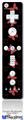Wii Remote Controller Face ONLY Skin - Pastel Butterflies Red on Black