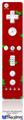 Wii Remote Controller Face ONLY Skin - Holly Leaves on Red