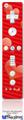 Wii Remote Controller Face ONLY Skin - Glass Hearts Red